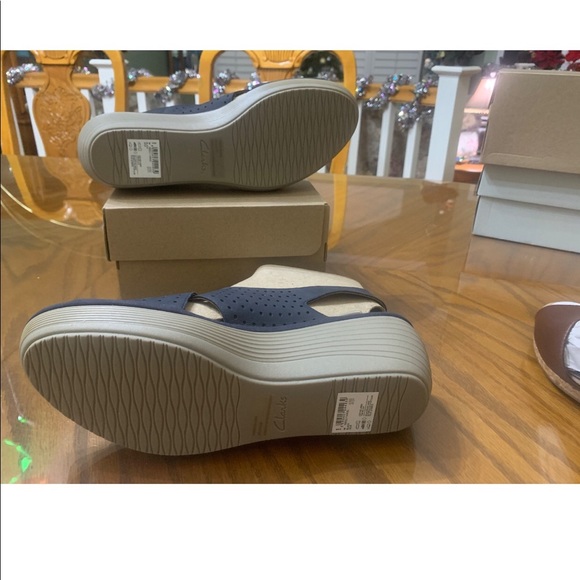 💙 NWT SZ 12 Clark’s Reedly Variel Wedge Sandal 💙 - Picture 2 of 5